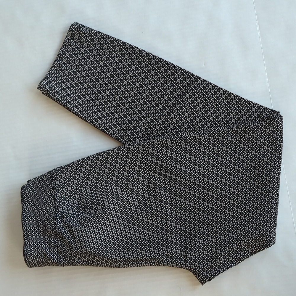Christopher & Banks Black and White Patterned Trousers